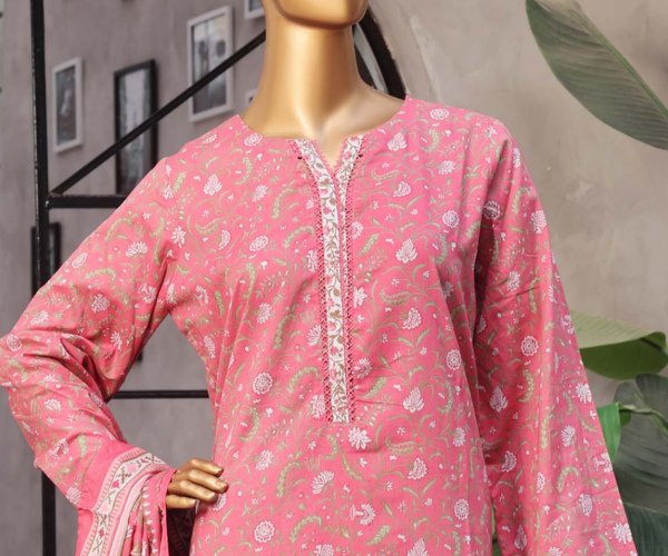 3 piece pink lawn suite